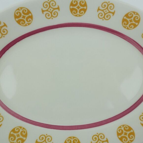 Homer Laughlin Best China Restaurant Ware Gold Medallion Oval Platter - Picture 6 of 8